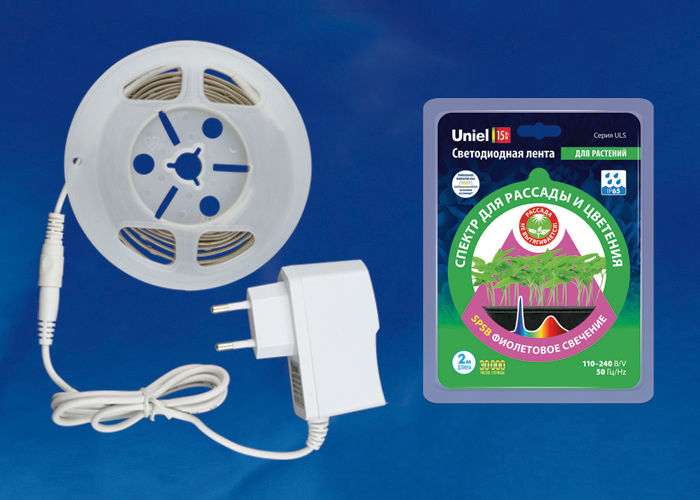 ULS-P76-2835-42LED/m-IP65-2M-SPSB RRP18C00 Комплект светодиодной ленты 2м. Спектр для рассады и цвет