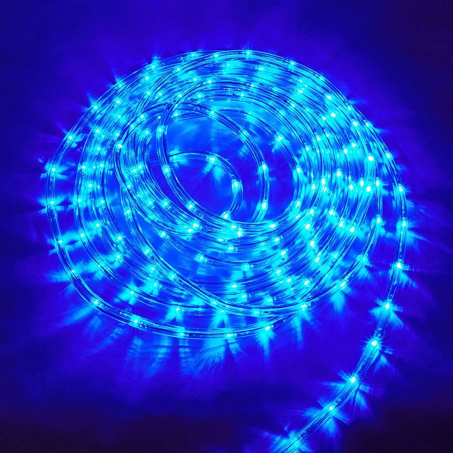 ULD-D50 8M/С08 IP44 BLUE Гирлянда светодиодная Дюралайт, 8м. С контроллером. Синий свет. Провод белы